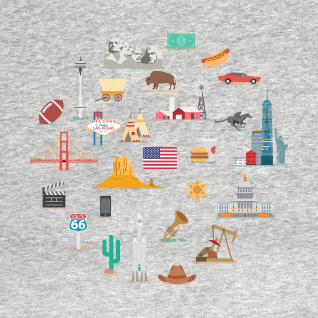 USA Landmarks by Antikwar